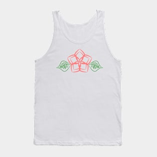 Star Blossom with green leaves Tank Top